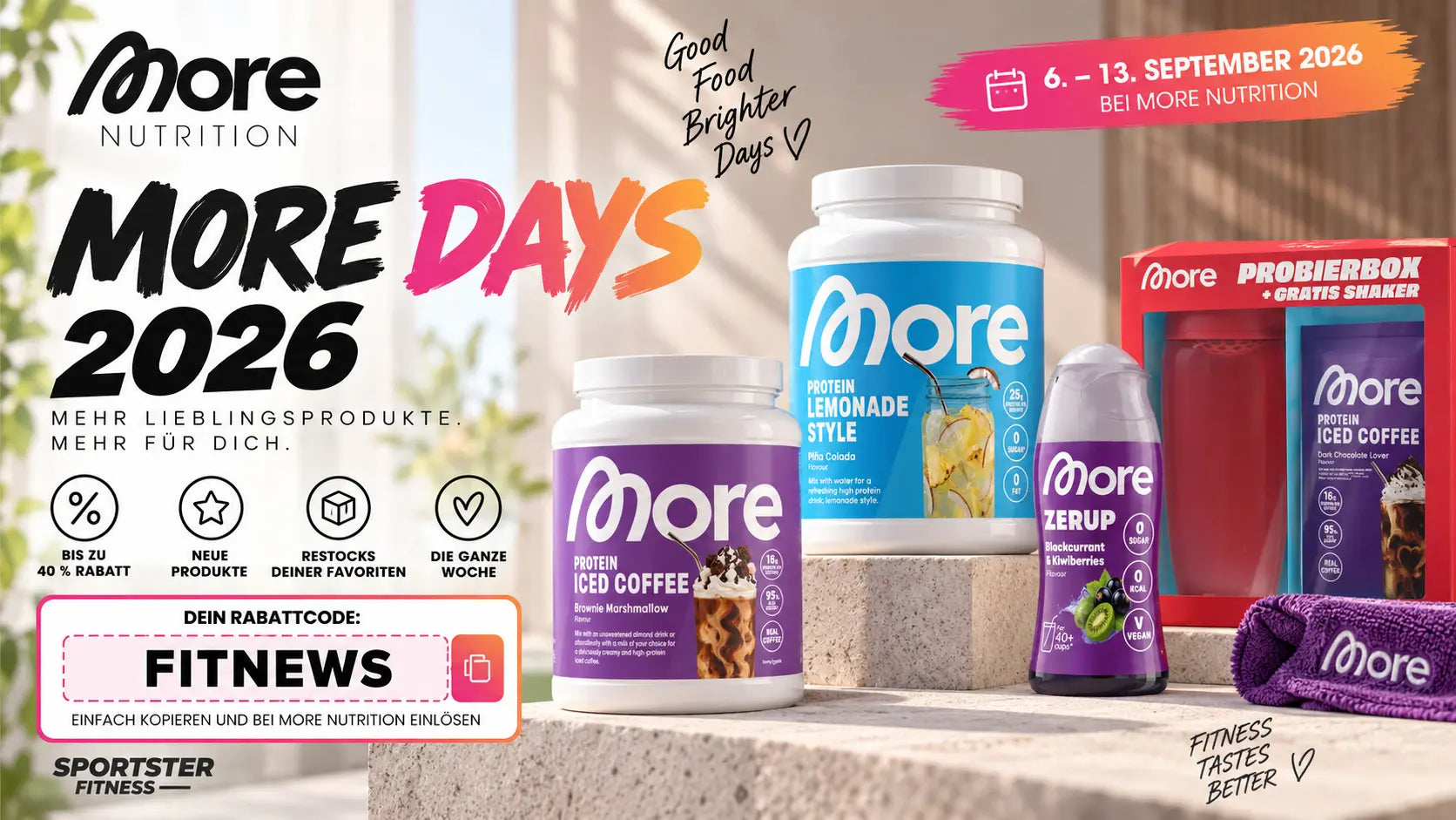 More Days 2026: Termine, Rabatte und Neuheiten