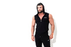 Mutaria Zip Sleeveless Hoodie Black