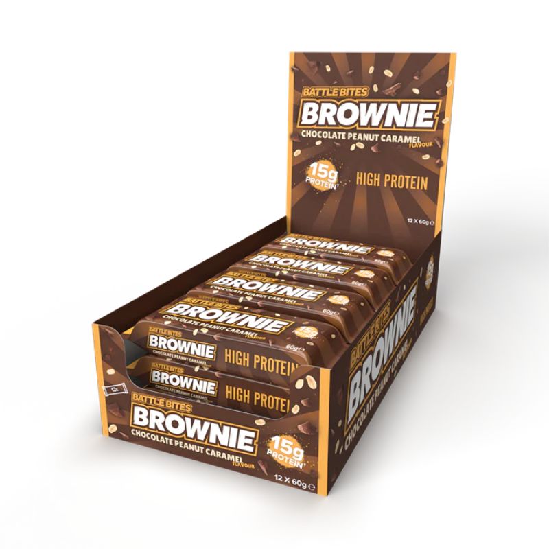 Battle Bites Brownie Chocolate Peanut Caramel 12x60g Box