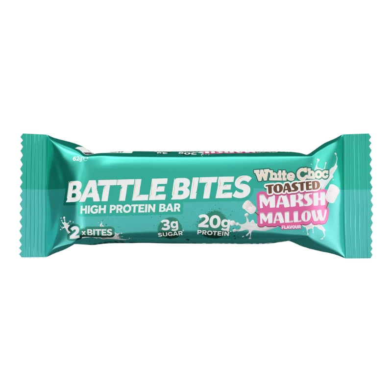 Battle Bites High Protein Bar White Choc toasted Marshmallow