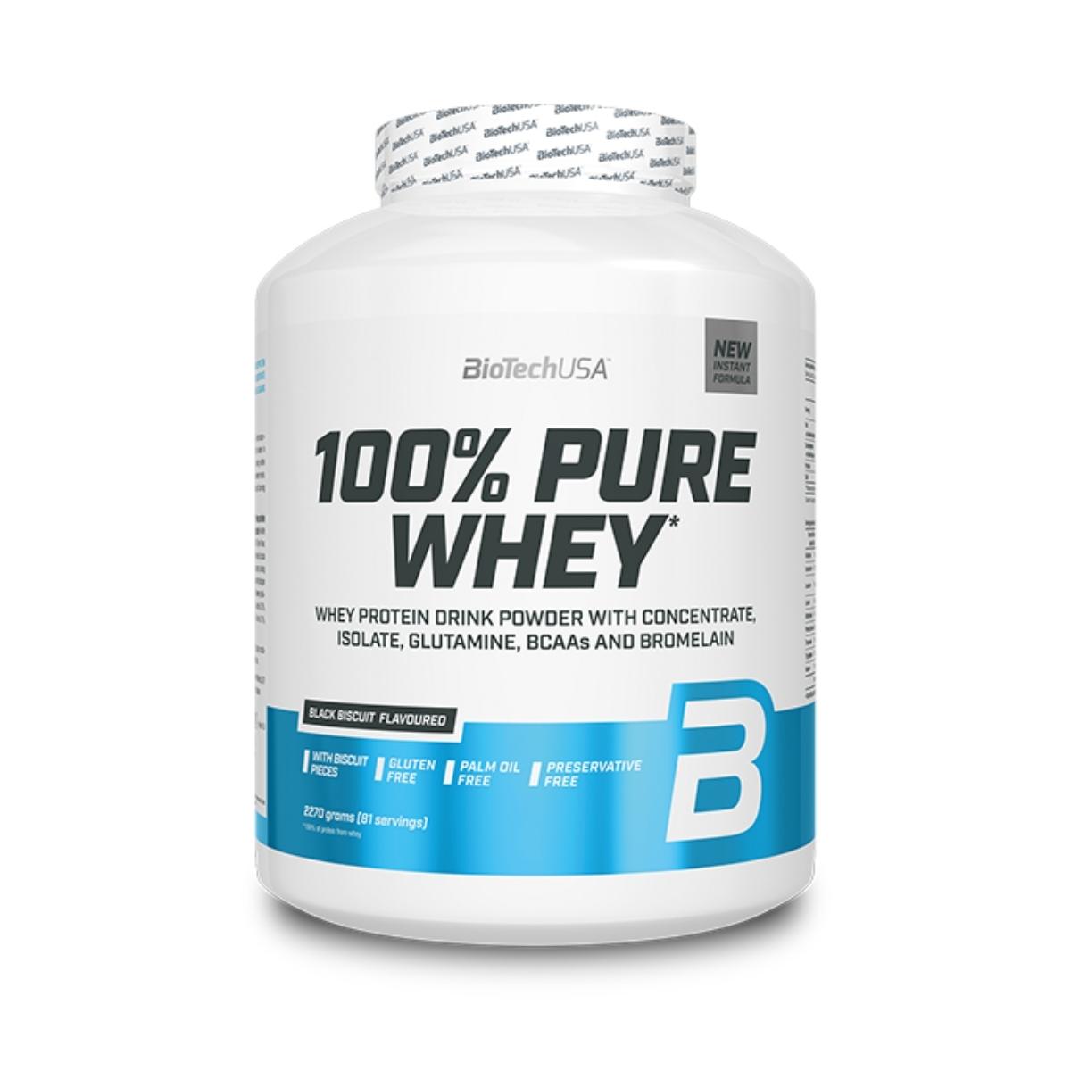 BioTechUSA 100% Pure Whey 2270g Black Biscuit