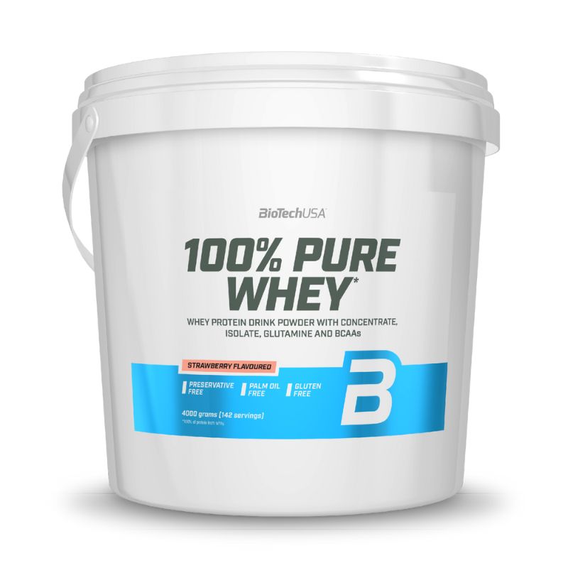 BioTechUSA 100% Pure Whey 4000g Strawberry