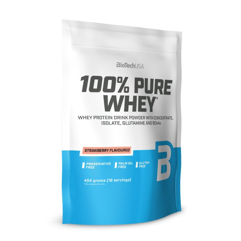 BioTechUSA 100% Pure Whey 454g Strawberry