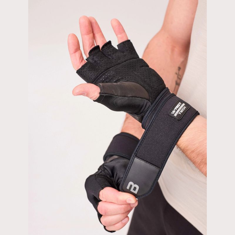 BiotechUSA Gewichtheberhandschuh Kyle, Leder, Schwarz
