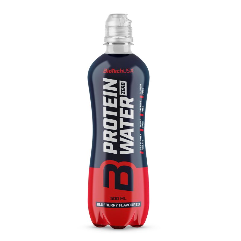 BioTechUSA Protein Water Zero 500ml Flasche Blueberry
