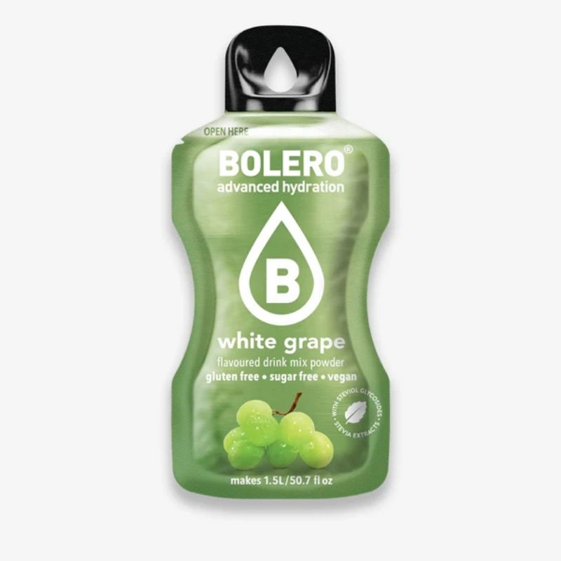 Bolero Drink GetrÃ¤nkepulver 12er BOX | 12 x 9g White Grape