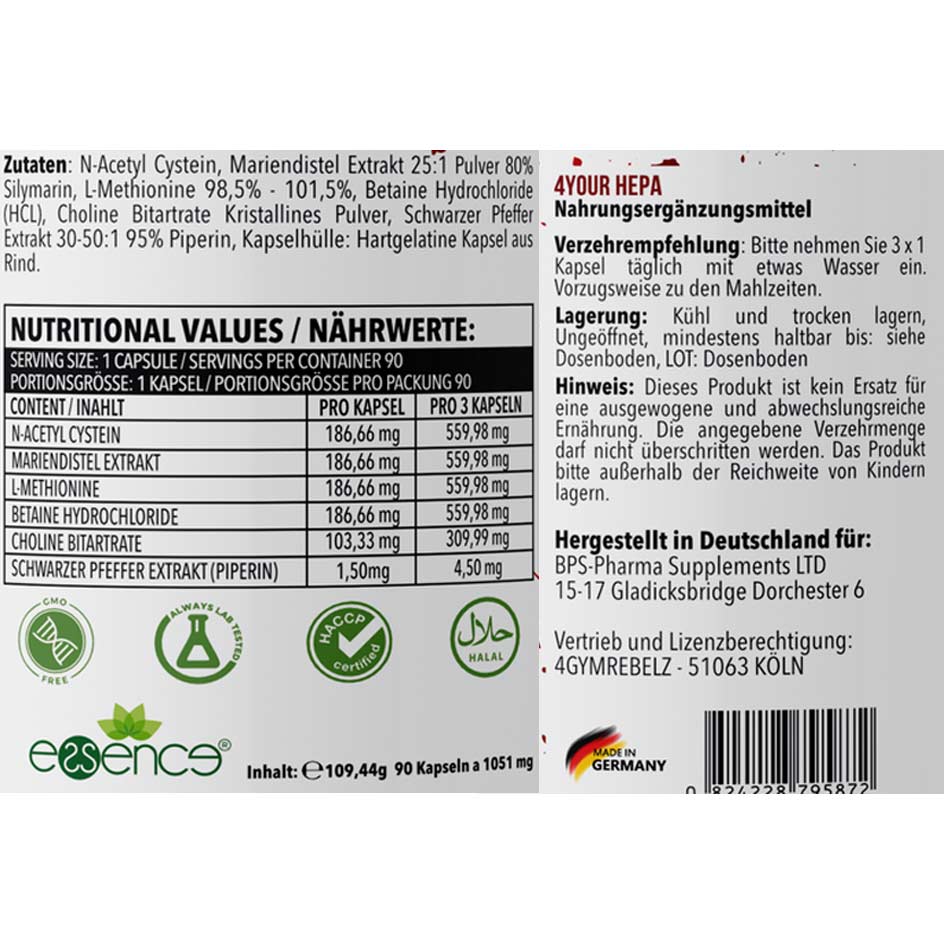 BPS Pharma 4Your Hepa 90 caps (MHD-Ausverkauf)