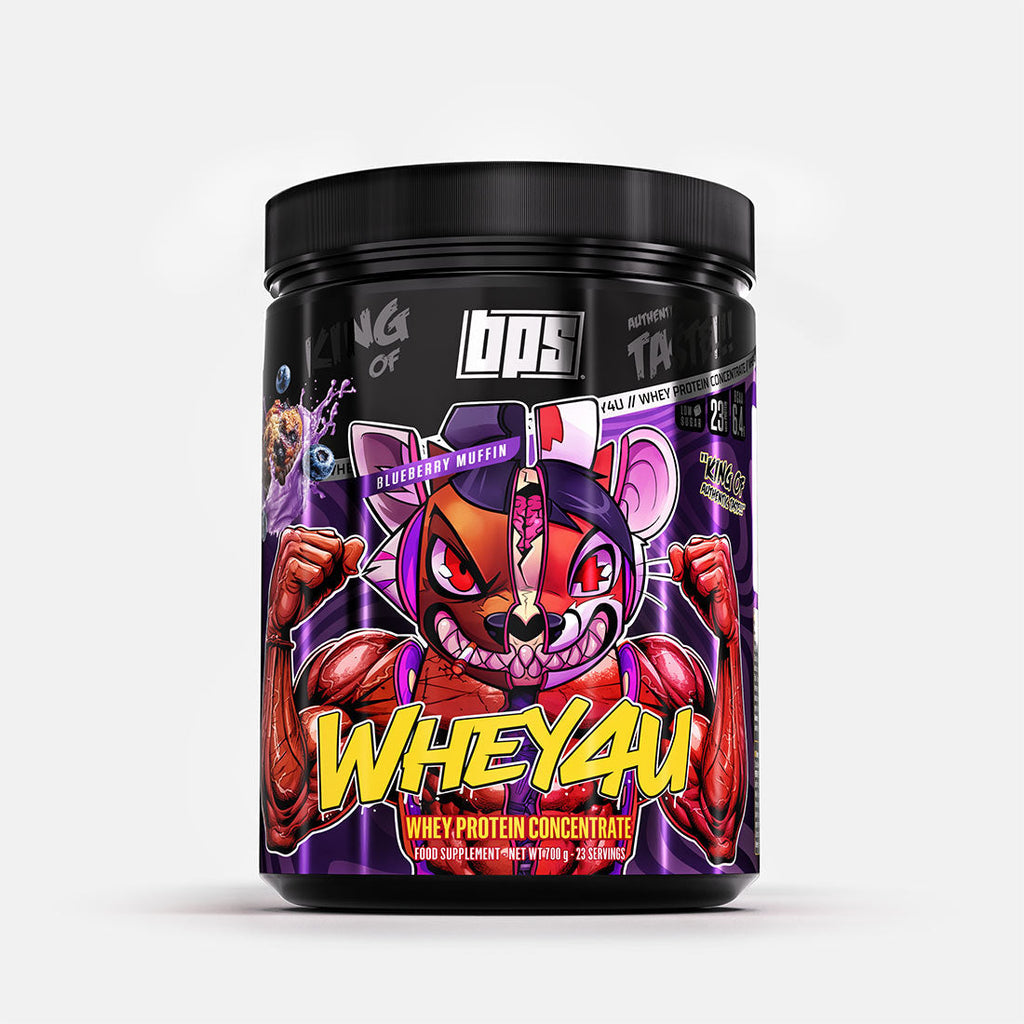 BPS Pharma Whey4U 700 g Blueberry Muffin, Dose Vorderseite