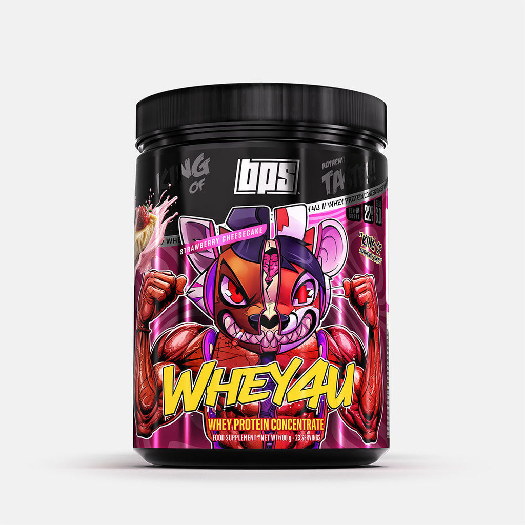 BPS Pharma Whey4U 700 g Strawberry Cheesecake, Dose Vorderseite