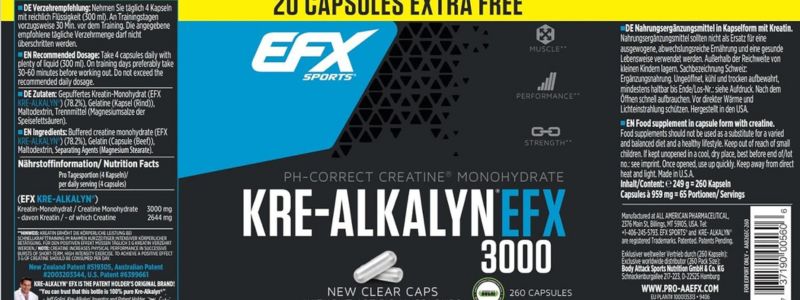 EFX Kre-Alkalyn 3000 Clear Caps