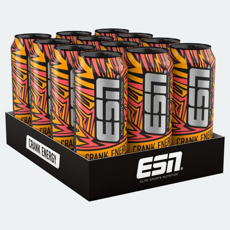 ESN Crank Energy 12 x 500ml Tray Peach Iced Tea