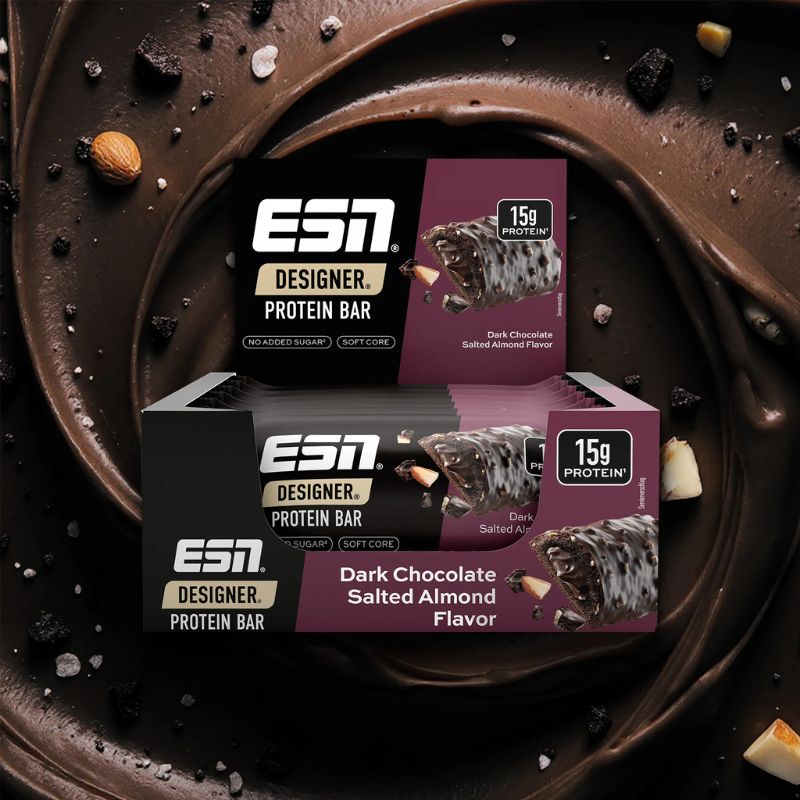 ESN Designer Bar Proteinriegel 12 x 45 g BOX Dark Chocolate Salted Almond