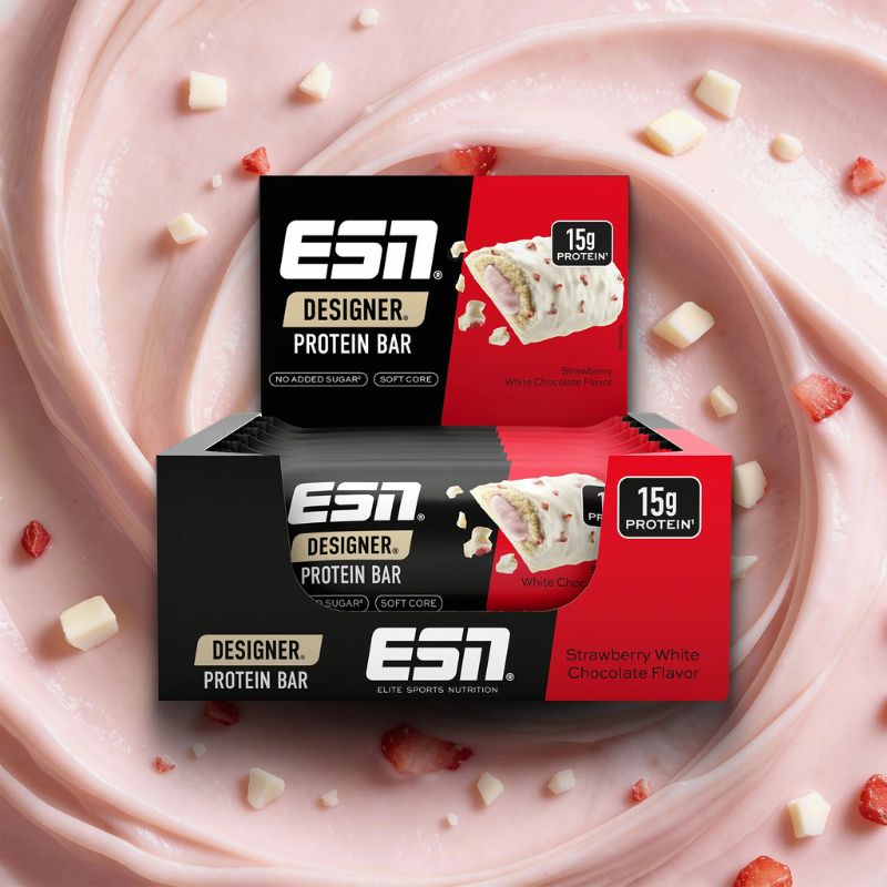 ESN Designer Bar Proteinriegel 12 x 45 g BOX Strawberry White Chocolate