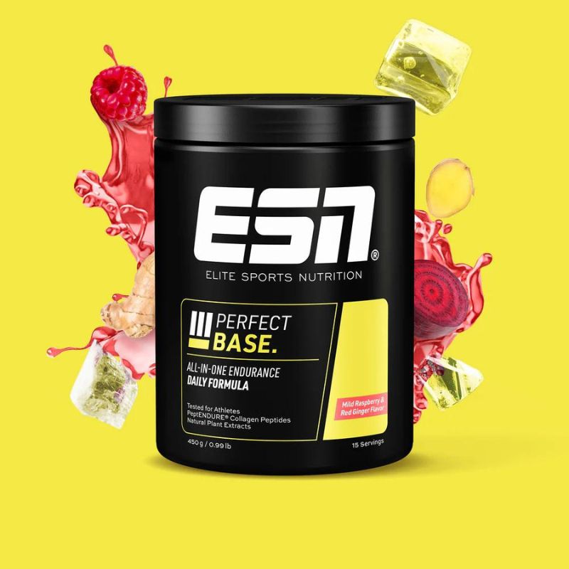 ESN Endurance Line Perfect Base Pulver, 450g Mild Red Raspberry & Red Ginger