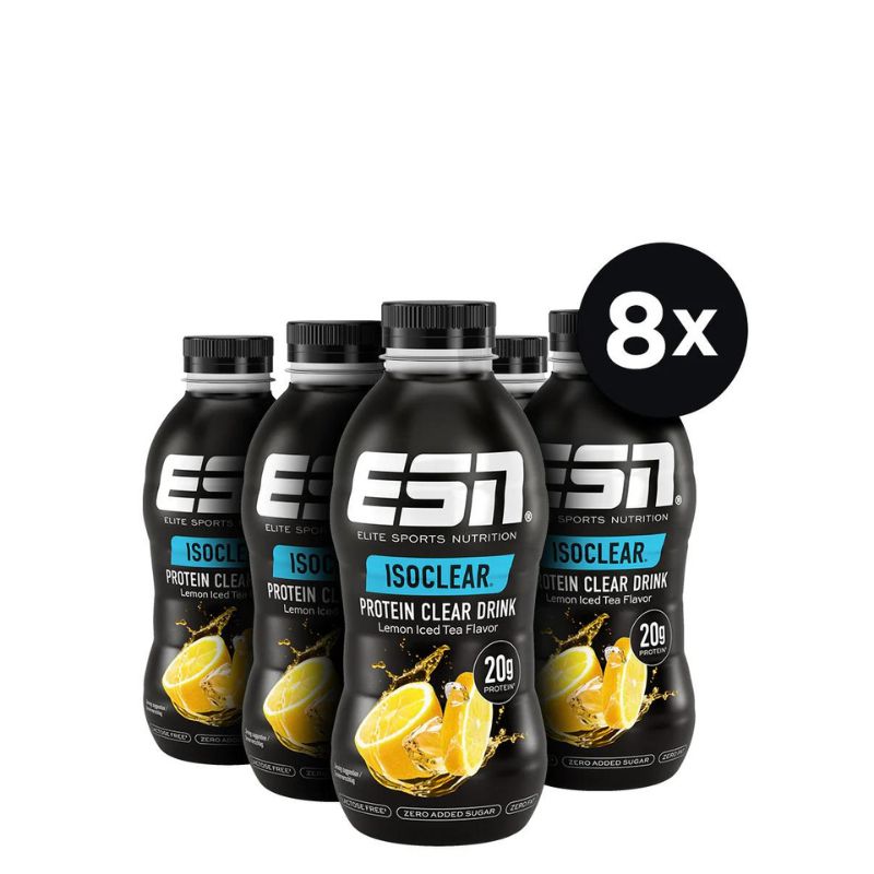 ESN ISOCLEAR Protein Clear Drink 8 x 500ml Tray Lemon Iced Tea