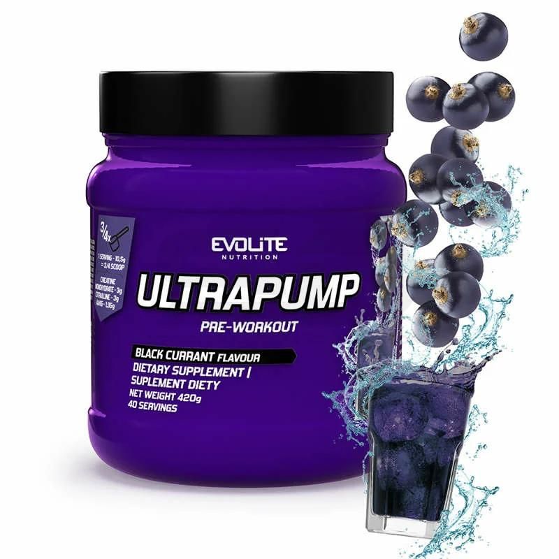 Evolite Ultrapump Pre-Workout-Booster, 420g Black Currant
