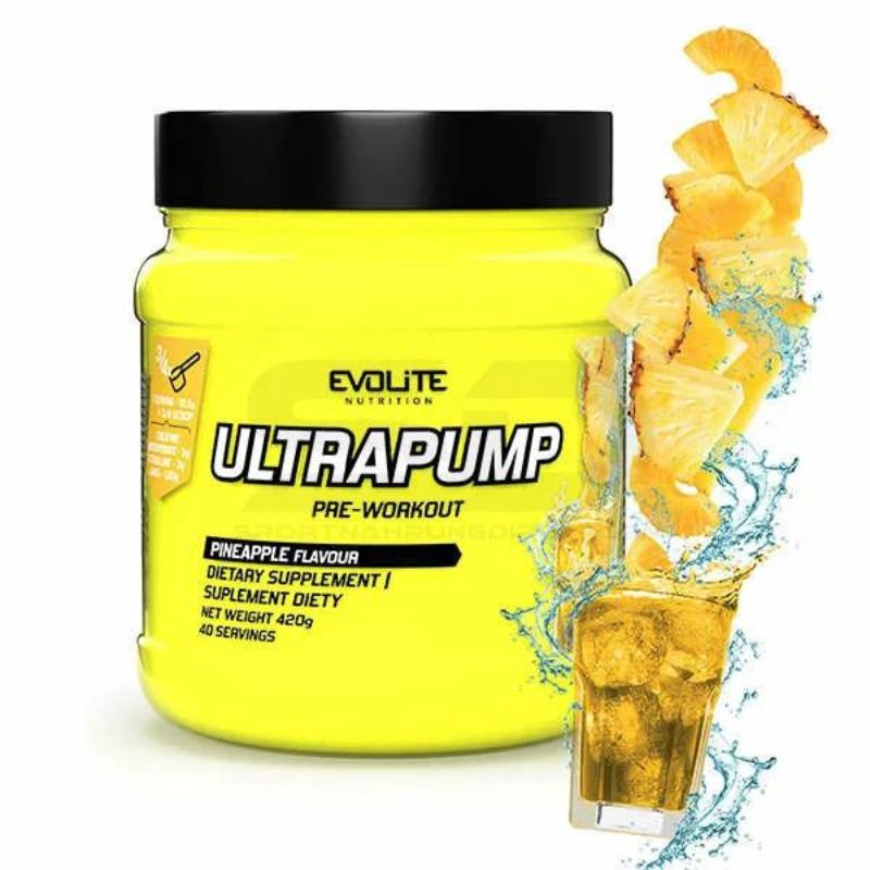 Evolite Ultrapump Pre-Workout-Booster, 420g Pineapple