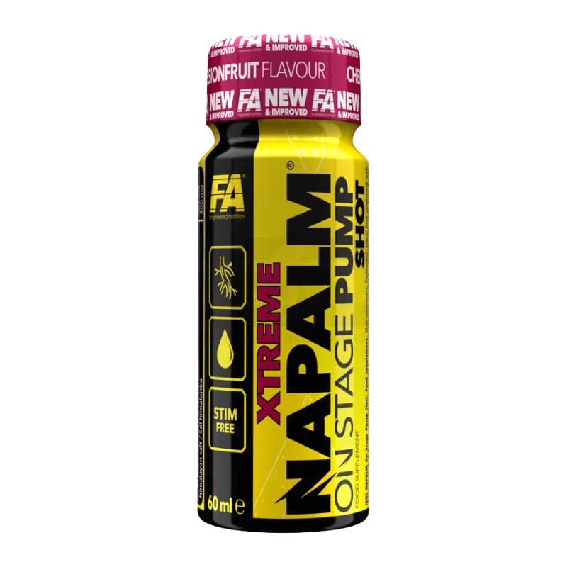 FA Napalm On Stage Pump Shots - Stim Free Cherry-Passionfruit