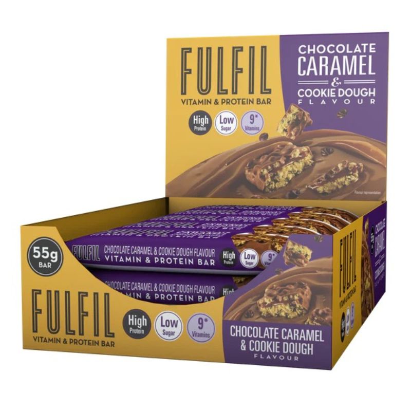 Fulfil Vitamin und Proteinriegel 12x55g BOX Chocolate Caramel & Cookie Dough