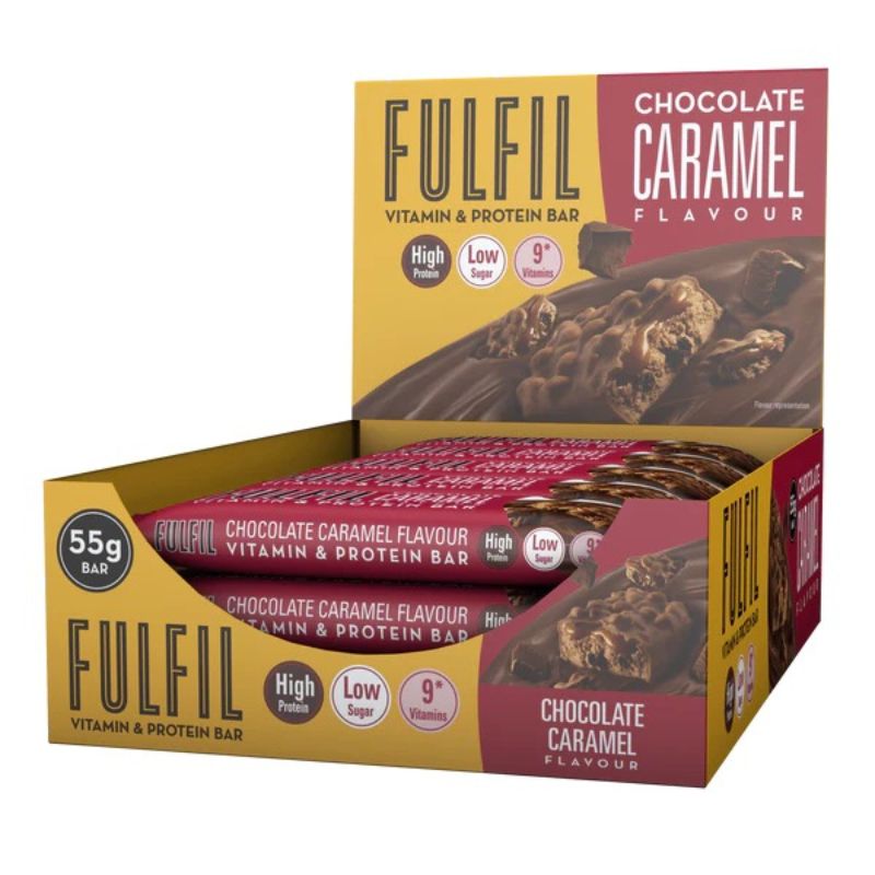 Fulfil Vitamin und Proteinriegel 12x55g BOX Chocolate Caramel