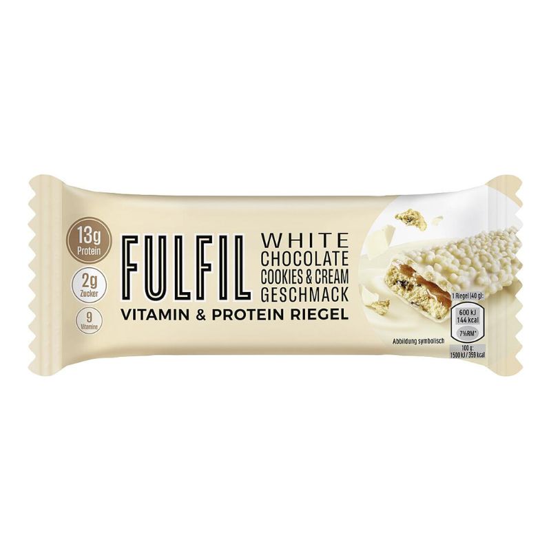 Fulfil Vitamin und Proteinriegel 12x55g BOX White Chocolate Cookies & Cream