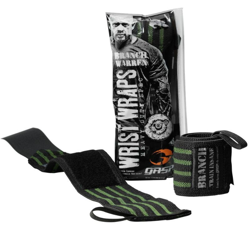GASP Hardcore Wrist Wraps Handgelenkbandagen Schwarz-Grau