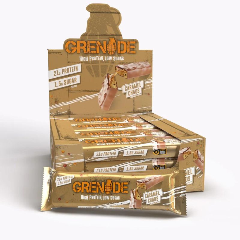 Grenade Protein Bar - Proteinriegel 60g 12 x 60 g BOX Caramel Chaos