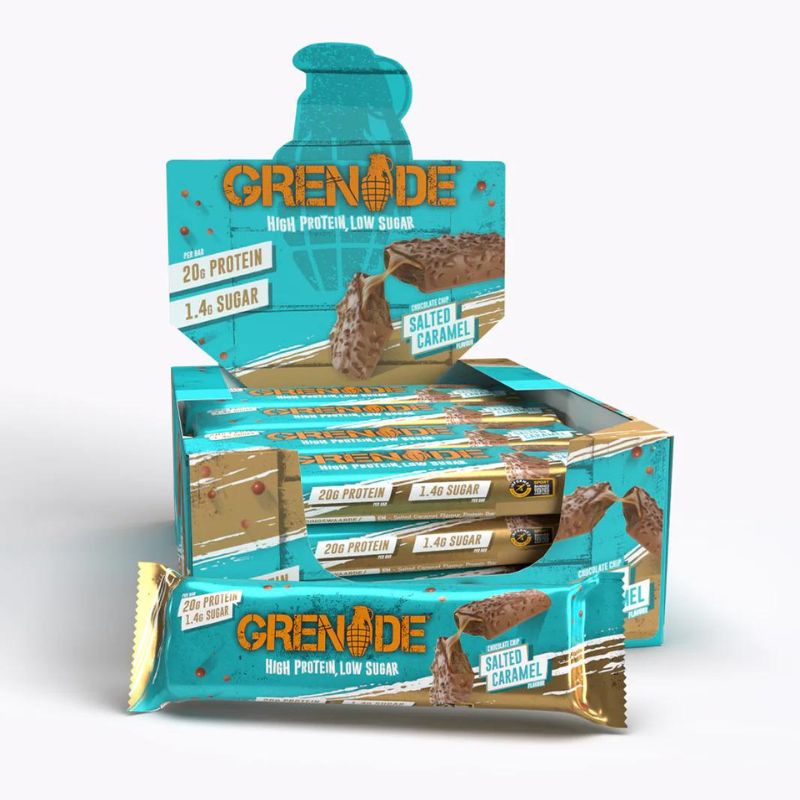 Grenade Protein Bar - Proteinriegel 60g 12 x 60 g BOX Chocolate Chip Salted Caramel