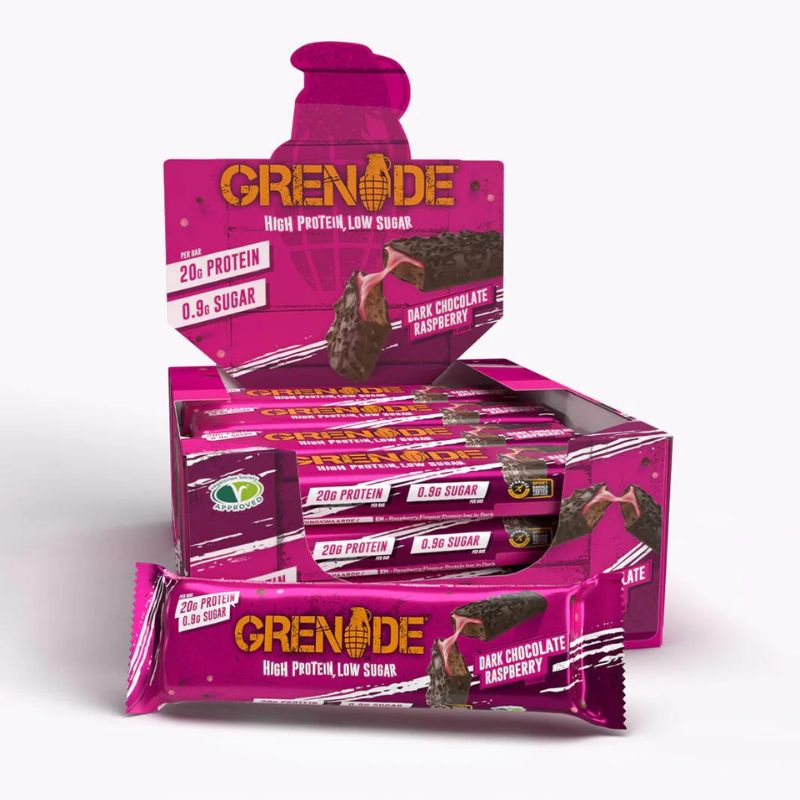 Grenade Protein Bar - Proteinriegel 60g 12 x 60 g BOX Dark Chocolate Raspberry