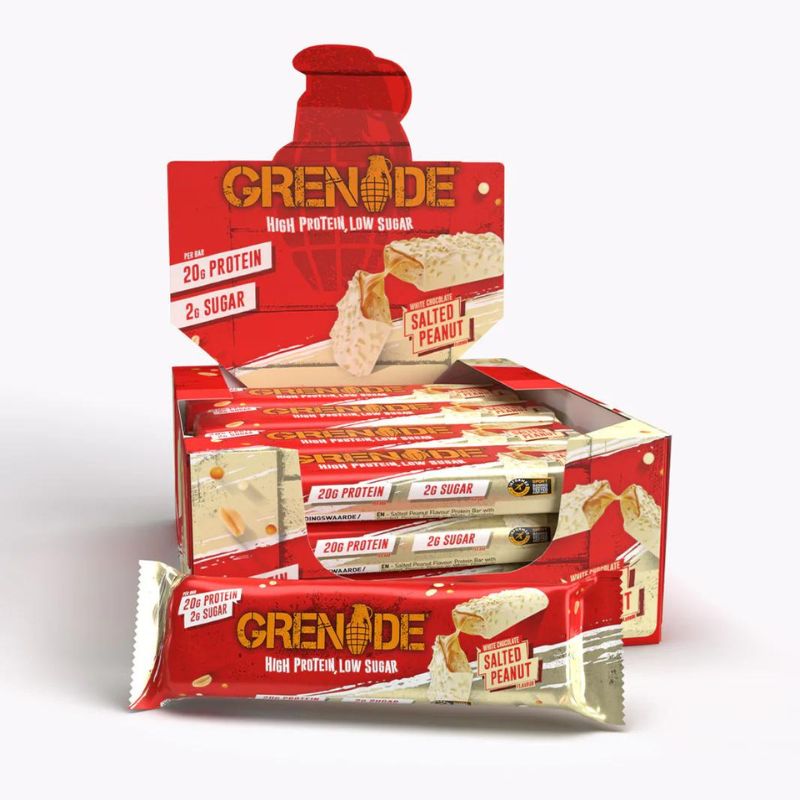 Grenade Protein Bar - Proteinriegel 60g 12 x 60 g BOX White Chocolate Salted Peanut