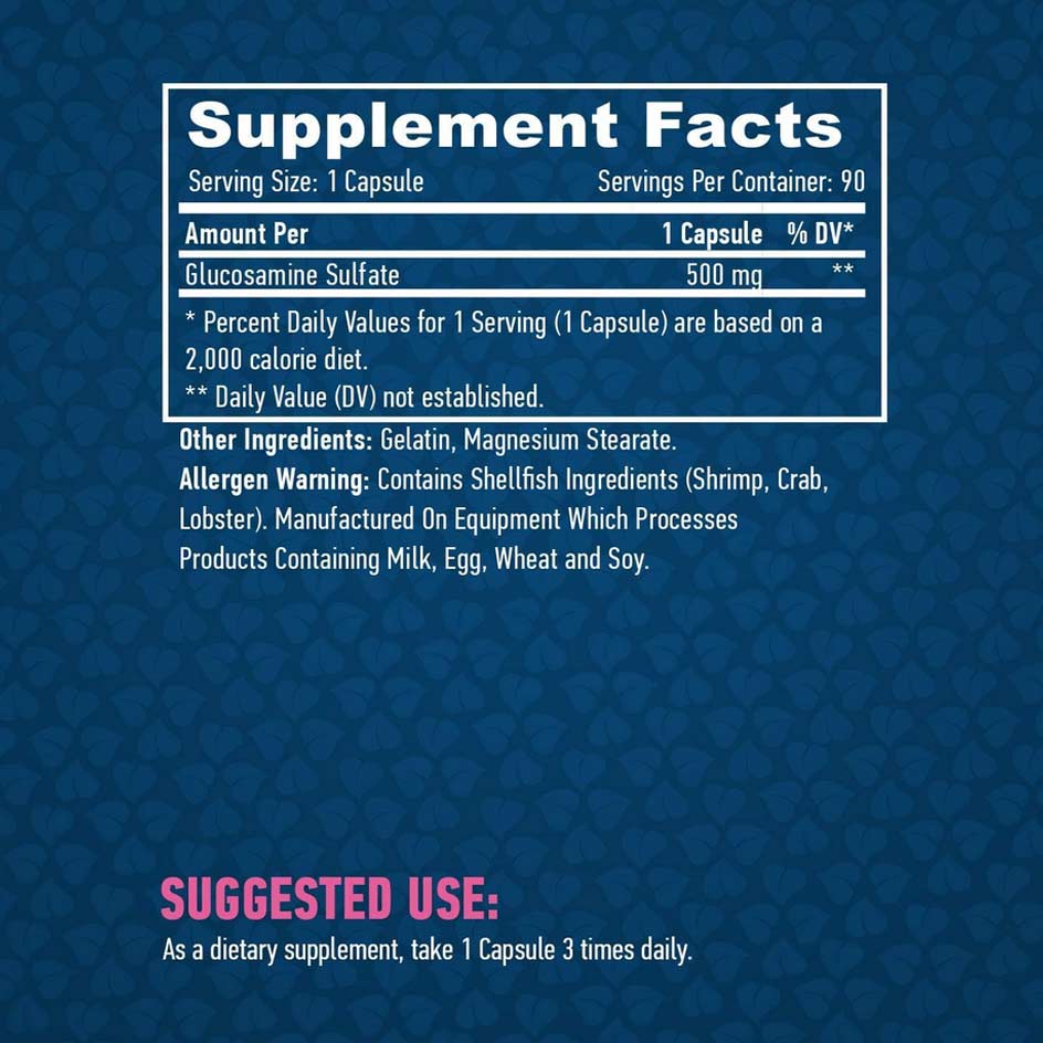 Haya Labs Glucosamine Sulfate 500g / 90 caps