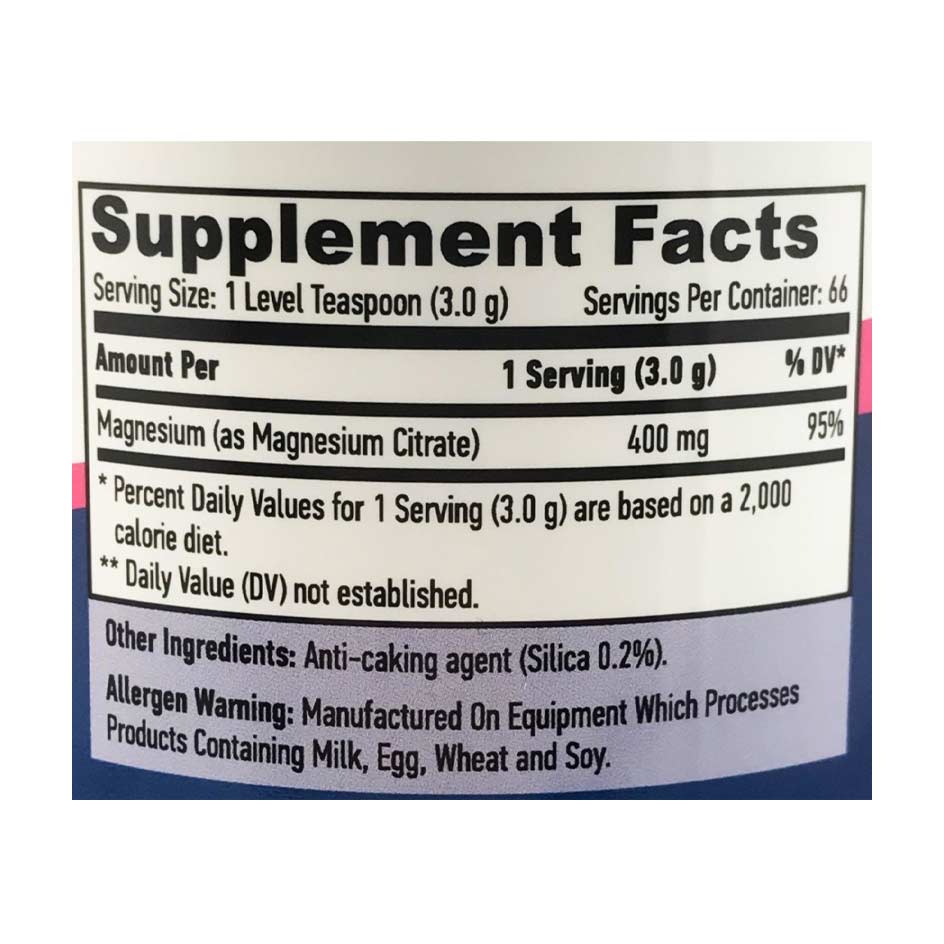 Haya Labs Magnesium Citrate 200g
