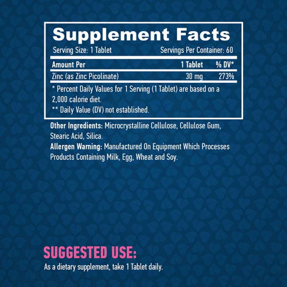 Haya Labs Zinc Picolinate 30mg / 60 tabs