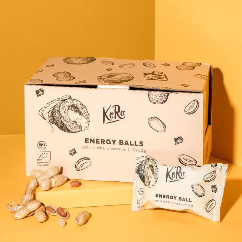 KoRo Bio Energy Balls 14 x 30 g Erdnuss-Kakao