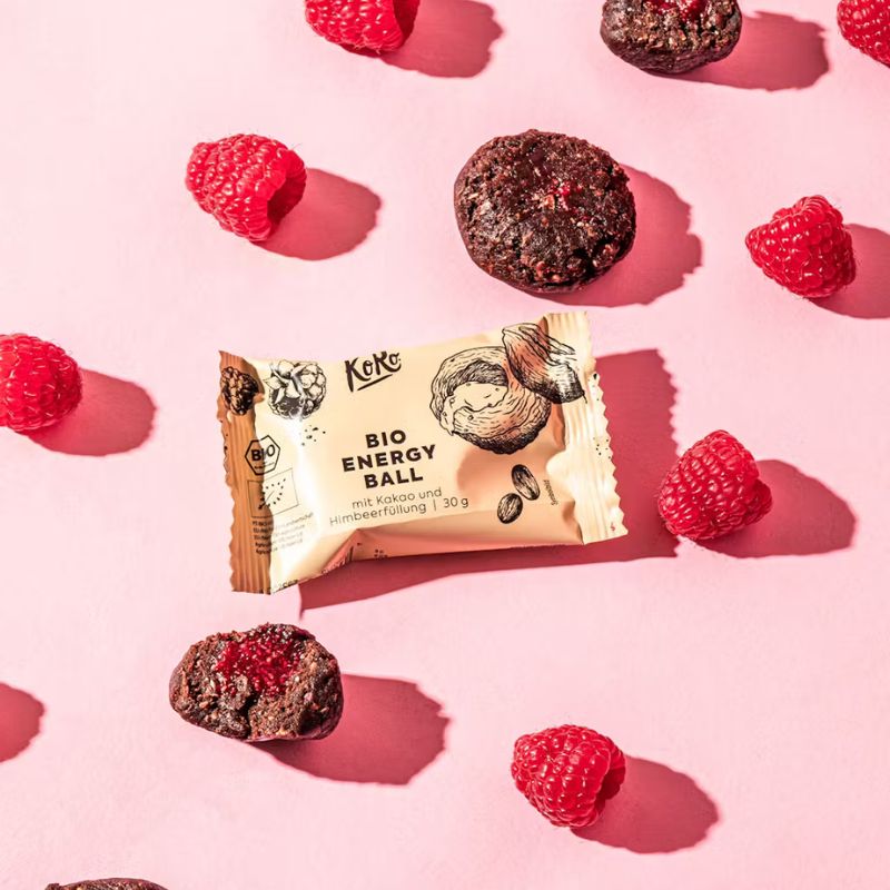 KoRo Bio Energy Balls 30 g Kakao & Himbeerfüllung