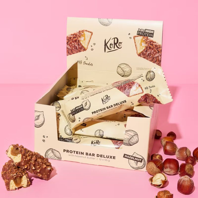 KoRo Protein Bar Deluxe 12 x 55 g Hazelnut Butter