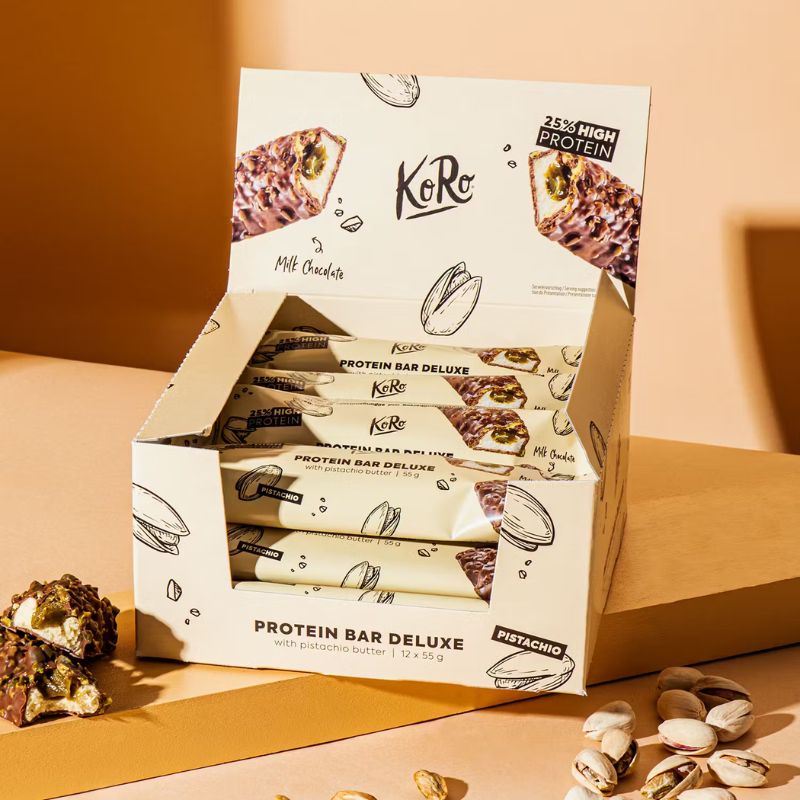KoRo Protein Bar Deluxe 12 x 55 g Pistachio Butter