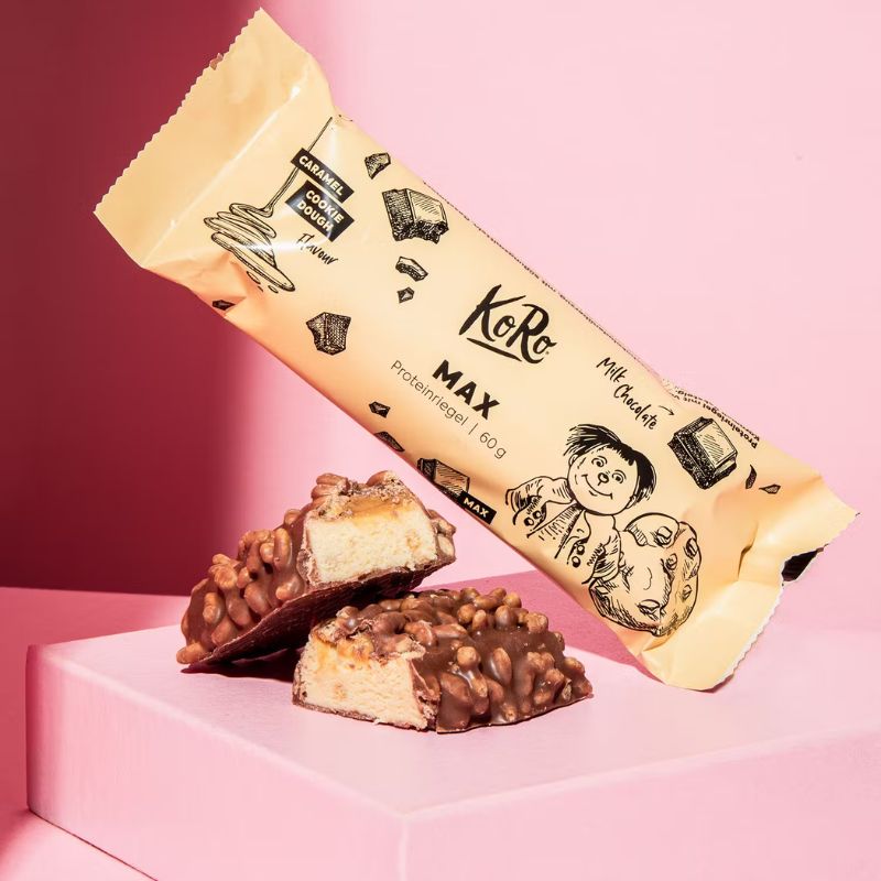 KoRo Proteinriegel 60 g Max - Caramell Cookie Dough