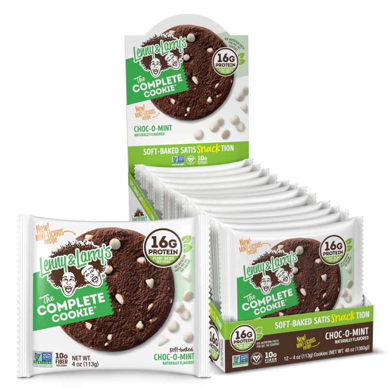 Lenny&Larrys Complete Cookie 12 x 113g BOX Choc-O-Mint
