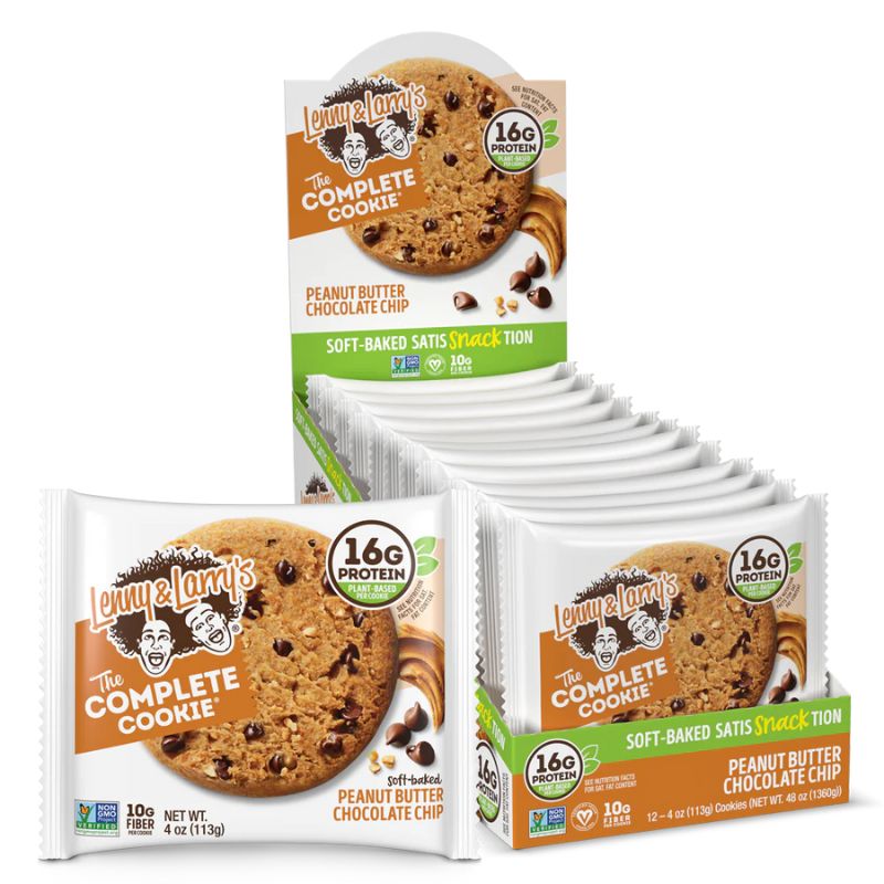 Lenny&Larrys Complete Cookie 12 x 113g BOX Peanut Butter Chocolate Chip