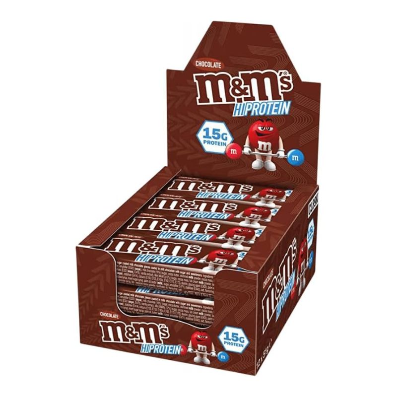 M&M's Hi Protein Bar Proteinriegel 12 x 51g Box Chocolate