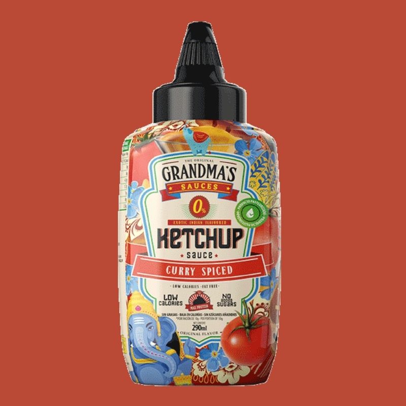 Max Protein Original Grandma's Mexican Sauces 290ml Curry spiced Ketchup Sauce