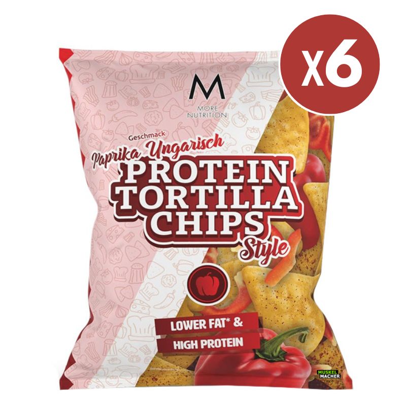 More Nutrition Protein Tortilla Chips 6 x 50g BOX Paprika Ungarisch