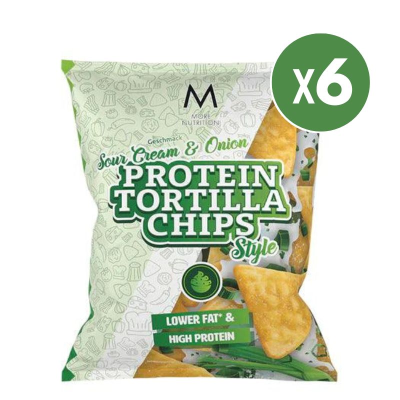 More Nutrition Protein Tortilla Chips 6 x 50g BOX Sour Cream & Onion