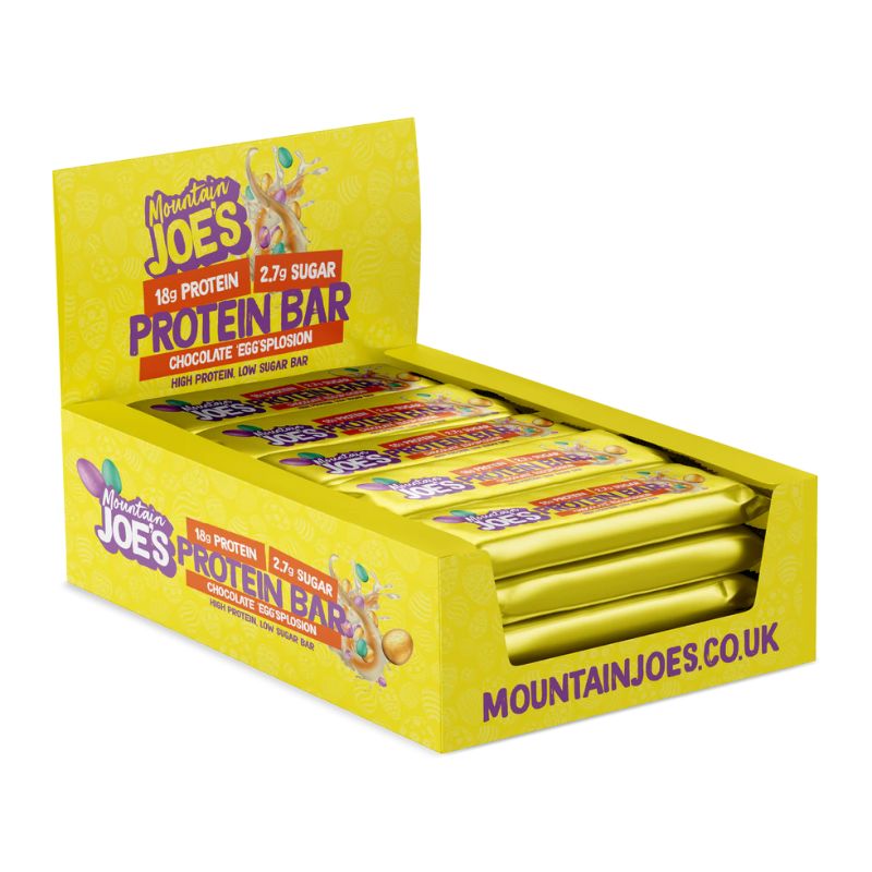 Mountain Joe's Protein Bar 55g 12 x 55g BOX Chocolate Eggsplosion