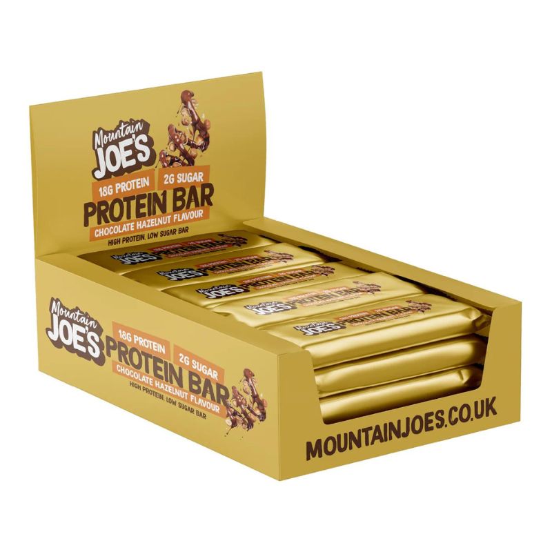 Mountain Joe's Protein Bar 55g 12 x 55g BOX Chocolate Hazelnut