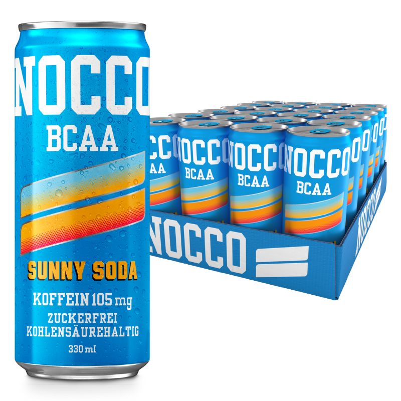 Nocco BCAA Drink 24 x 330ml Dose Sunny Soda