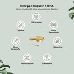Nutri-Plus Omega 3 Vegan - mit EPA + DHA - 120 Kapseln