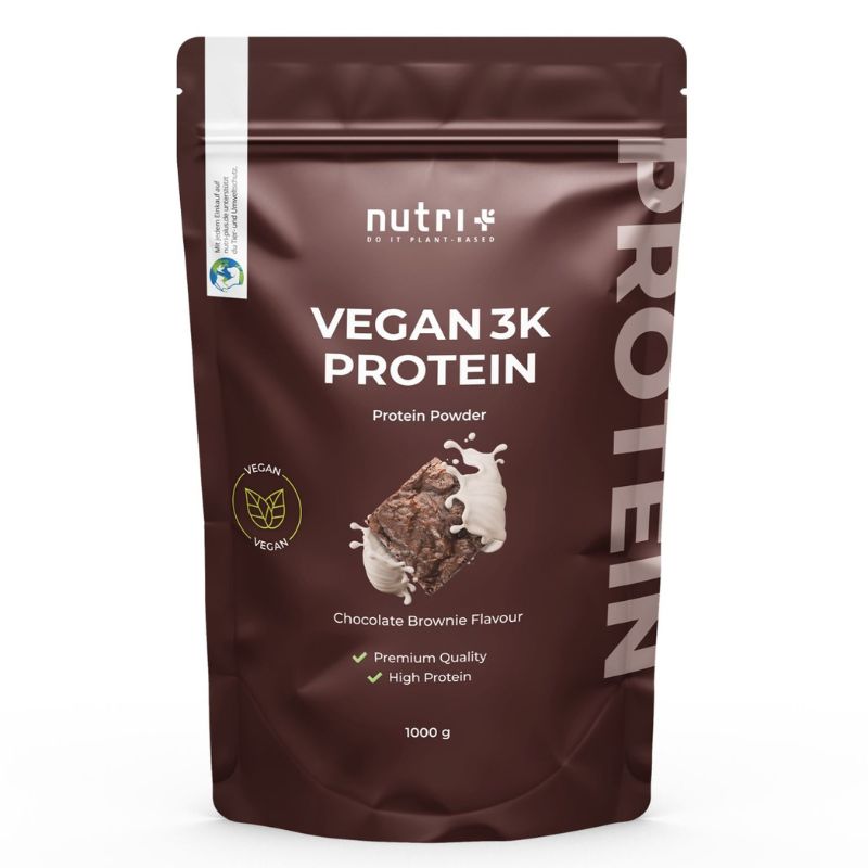 Nutri-Plus Vegan 3K Proteinpulver Chocolate-Brownie