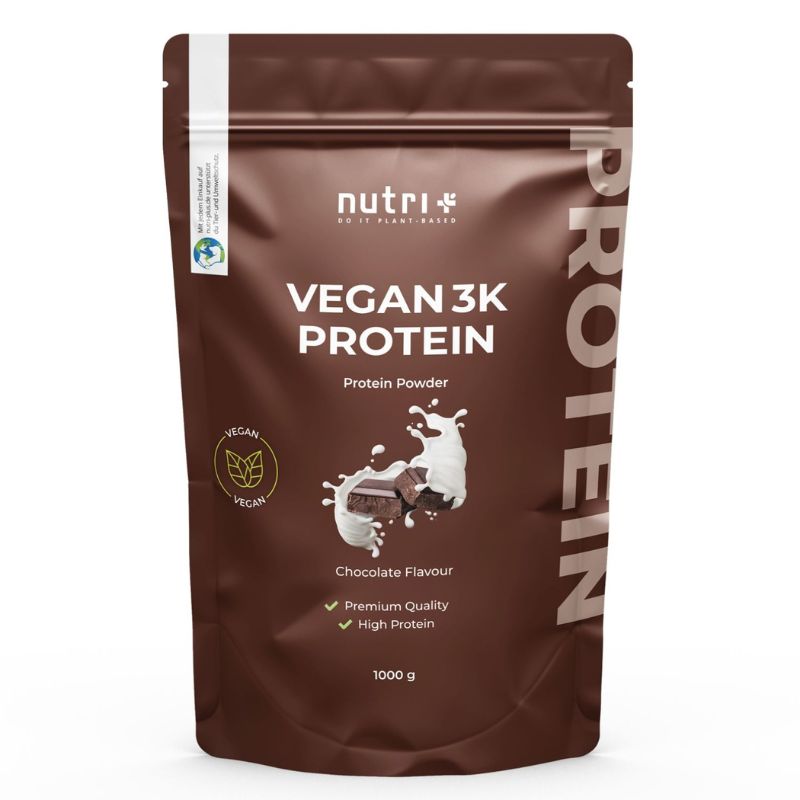 Nutri-Plus Vegan 3K Proteinpulver Chocolate